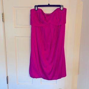 Fuchsia satin dress